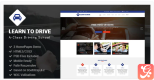 LearnToDrive | Driving School & Lessons HTML5 Template
