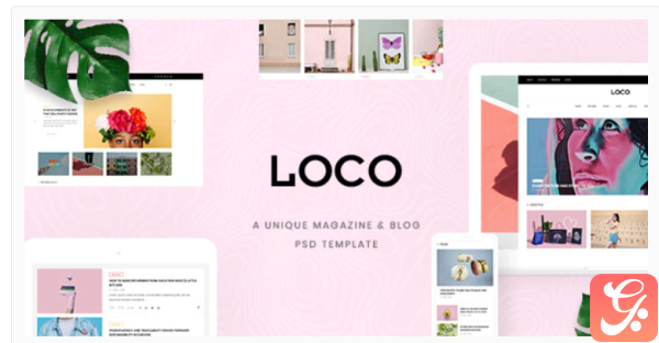 Loco Fashion Magazine Shop PSD Template