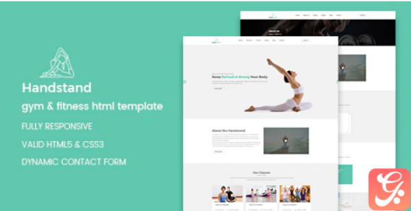 Handstand Yoga and Fitness HTML Template 1