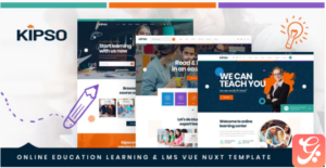 Kipso - Vue Nuxt Online Education Learning & LMS Template