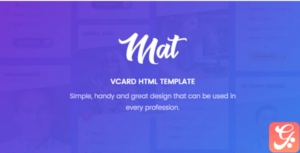 Mat - vCard & Resume Template