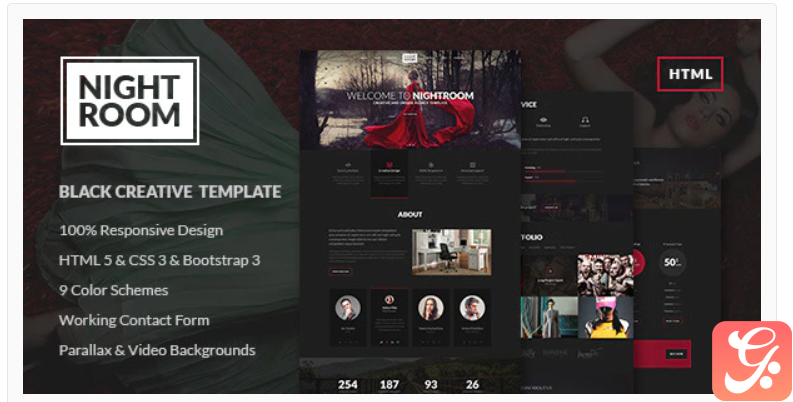 Night Room Creative Dark Template