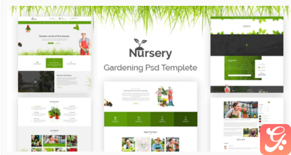 Nursery Gardening PSD Template