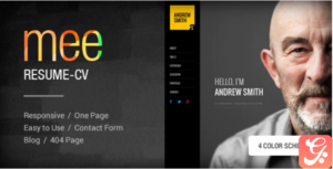 MEE - Responsive Resume / Personal Portfolio