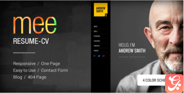 MEE Responsive Resume Personal Portfolio
