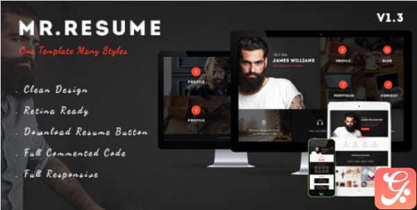 Mr.Resume One Page ResumePersonal HTML Template