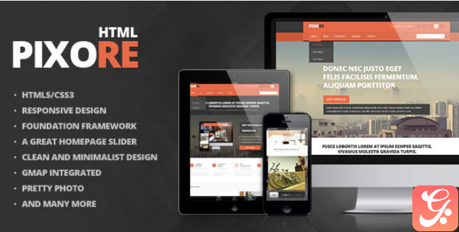 Pixore - Responsive Multi-Purpose HTML5 Template