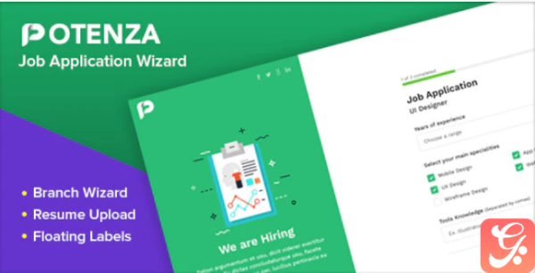 Potenza Job Application Form Wizard