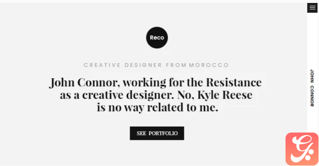 Reco Personal Portfolio Template