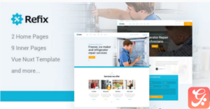 Refix - Vue Nuxt Fridge & Freezer Repair Company Template