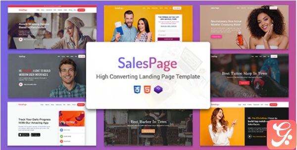 SalesPage Landing Page Template for Creative Agencies Apps Portfolio Websites Small Businesses