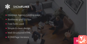 SNOWFLAKE | Onepage Agency HTML Template