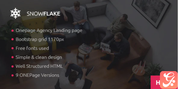 SNOWFLAKE Onepage Agency HTML Template