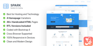 Spark - Responsive Hosting, Domain and Technology Template