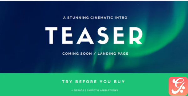 Coming Soon Template Landing Page Stomp Cinematic Intro