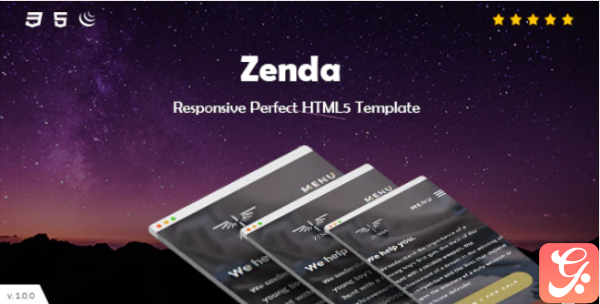 Zenda Onepage HTML Landing Page Template