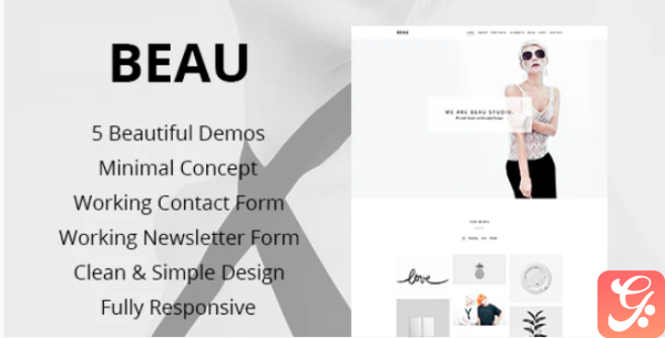 Beau Minimal Portfolio Agency HTML Theme