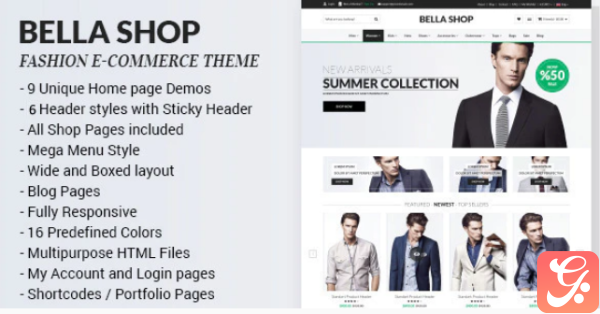 Bella eCommerce HTML Shop with RTL