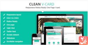 Clean Html V-card Template
