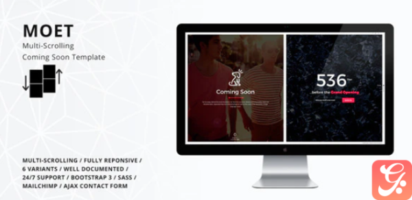 MOET - Multi-Scrolling Coming Soon Template