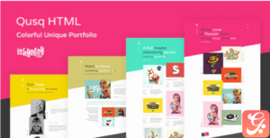 Qusq HTML - Colorful Unique Portfolio