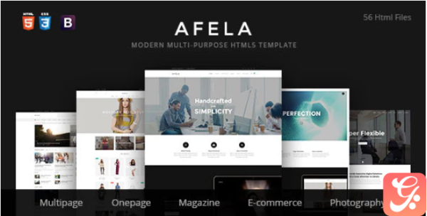 Afela Flexible Multi Purpose HTML5 Template