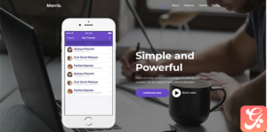 Morris - App & Product Landing Page