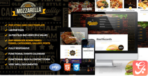 Mozzarella PHP & HTML Cafe Bar Template