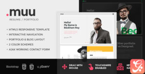 MUU - Unique and Creative Resume / Portfolio Template