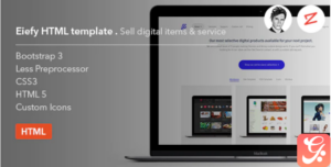 Eiefy: HTML Template for Selling Digital Items & Services