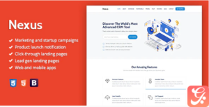 Nexus - Premium SaaS Landing Page Template