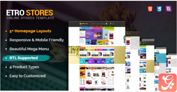 EtroStore Responsive Multi Purpose HTML5 Template