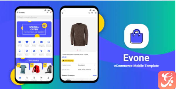 Evone eCommerce Shop Store Mobile Template