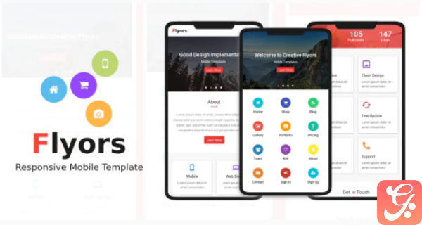Flyors Responsive Mobile Template
