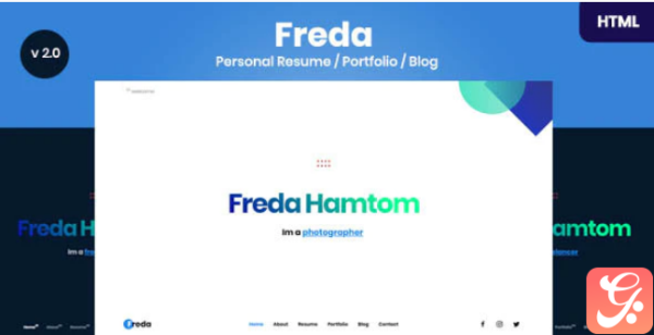 Freda - Personal Resume / Portfolio / Blog / HTML Template