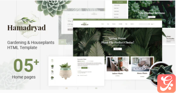 Hamadryad Gardening Houseplants HTML Template