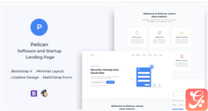 Pelican Startup and Software Landing Page