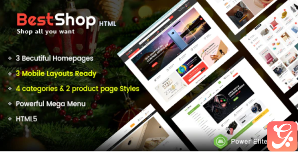 BestShop Top MultiPurpose HTML Template With Mobile Layouts