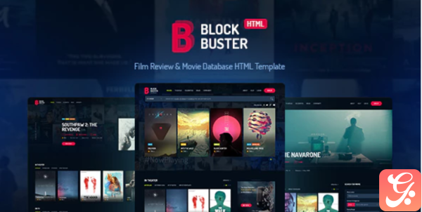 BlockBuster Film Review Movie Database HTML Template