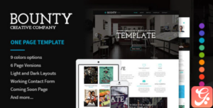 Bounty - Modern Responsive HTML Template
