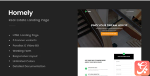 Homely - Real Estate Landing Page