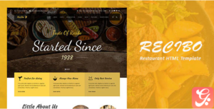 Recibo - Restaurant / Food HTML Template