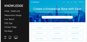 Responsive Knowledge Base & FAQ HTML Template