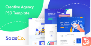 SassCo - SaSS, App Landing Page & Startups PSD Template