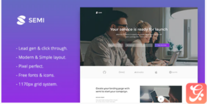 Semi - Service Landing Page HTML Template