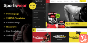 Sportwear - Multi Store Responsive HTML Template
