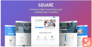 Square - Premium High Converting SaaS Landing Page Template