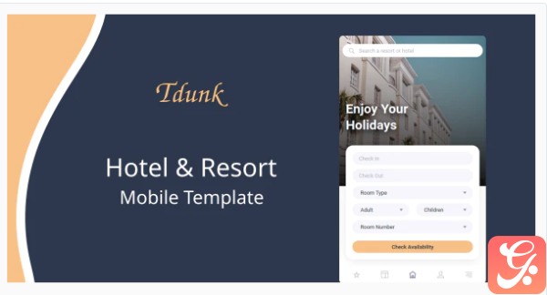 Tdunk Hotel Resort Mobile Template