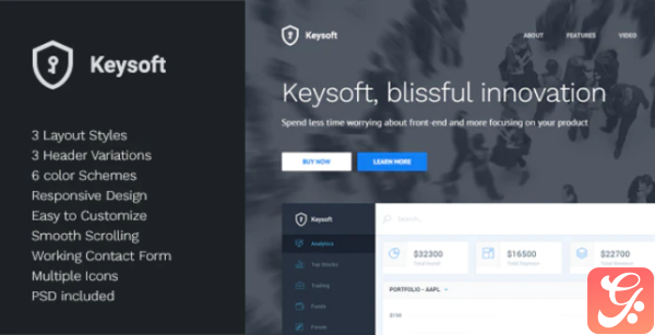 KeySoft Software Landing Page