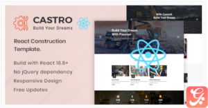 Castro – React Construction Template